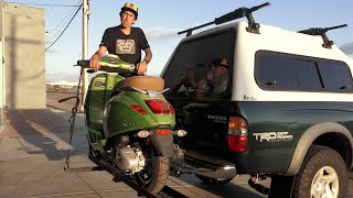 How To Load a Vespa Scooter on a Hitch Mount Hauler