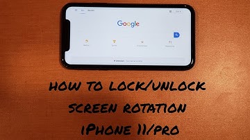 How to turn screen rotation on and off iphone 11/pro