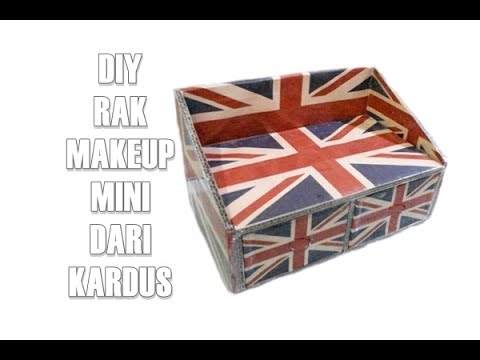 DIY Rak Makeup Mini dari  kardus  Kerajinan  tangan  dari  