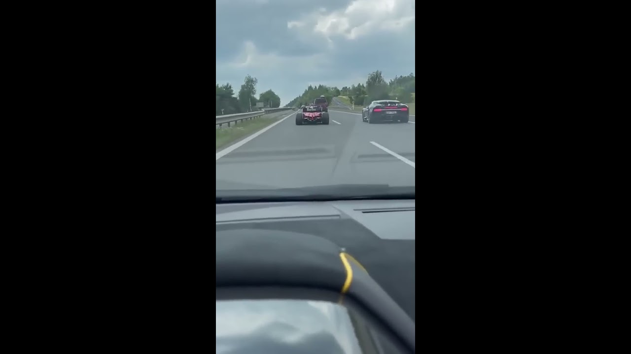 An F1 Car Just Casually On The Highway 