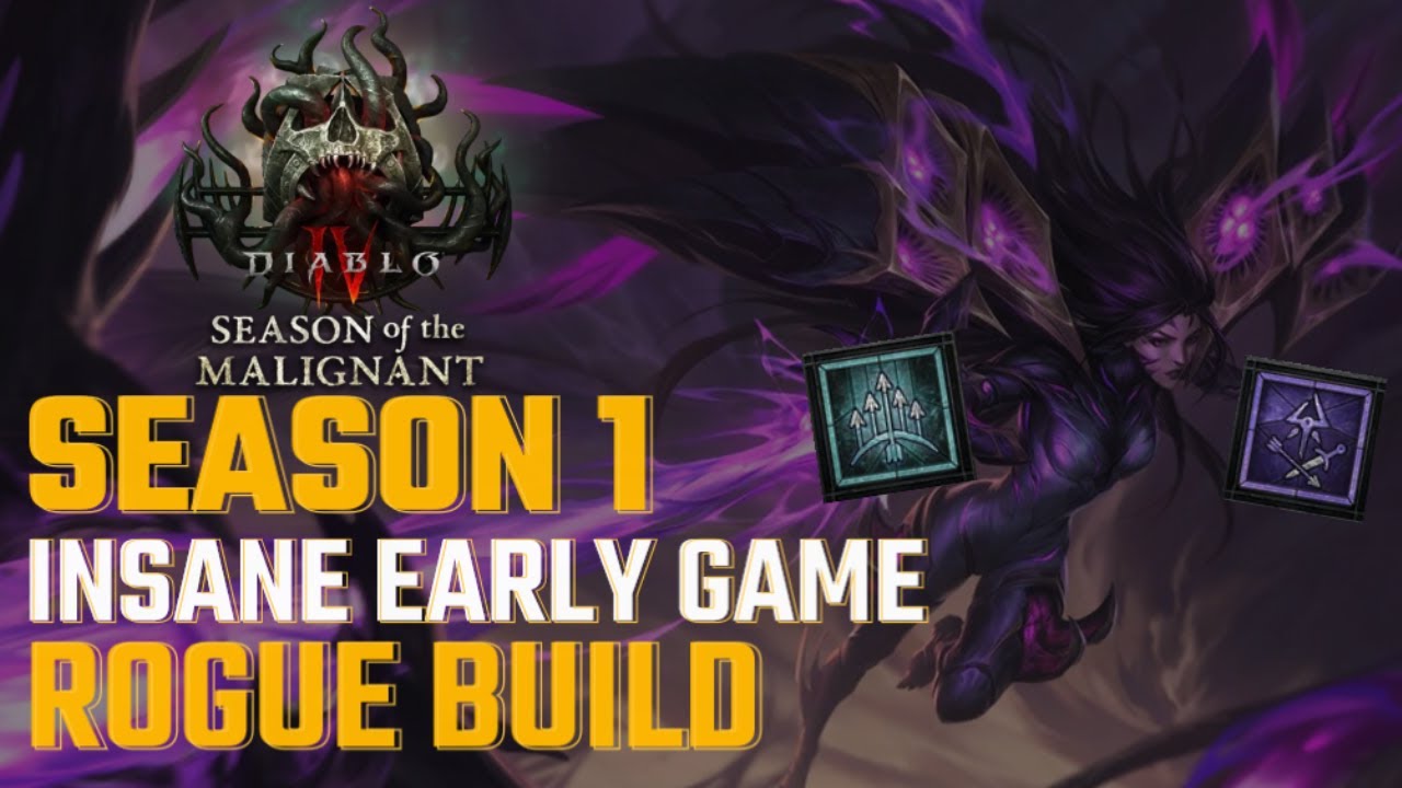Diablo 4 - The Best Rogue LEVELING BUILD for Season 1 (Early Game ...