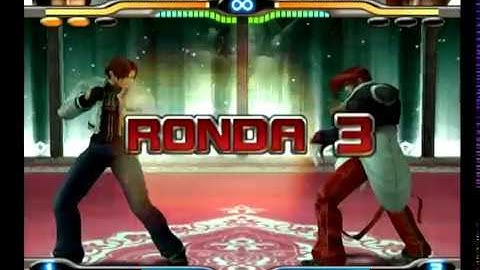 kyo (me) vs Iori (CPU-MANIAC DIFFICULTY) KOF MAXIMUN IMPACT 2 PS2