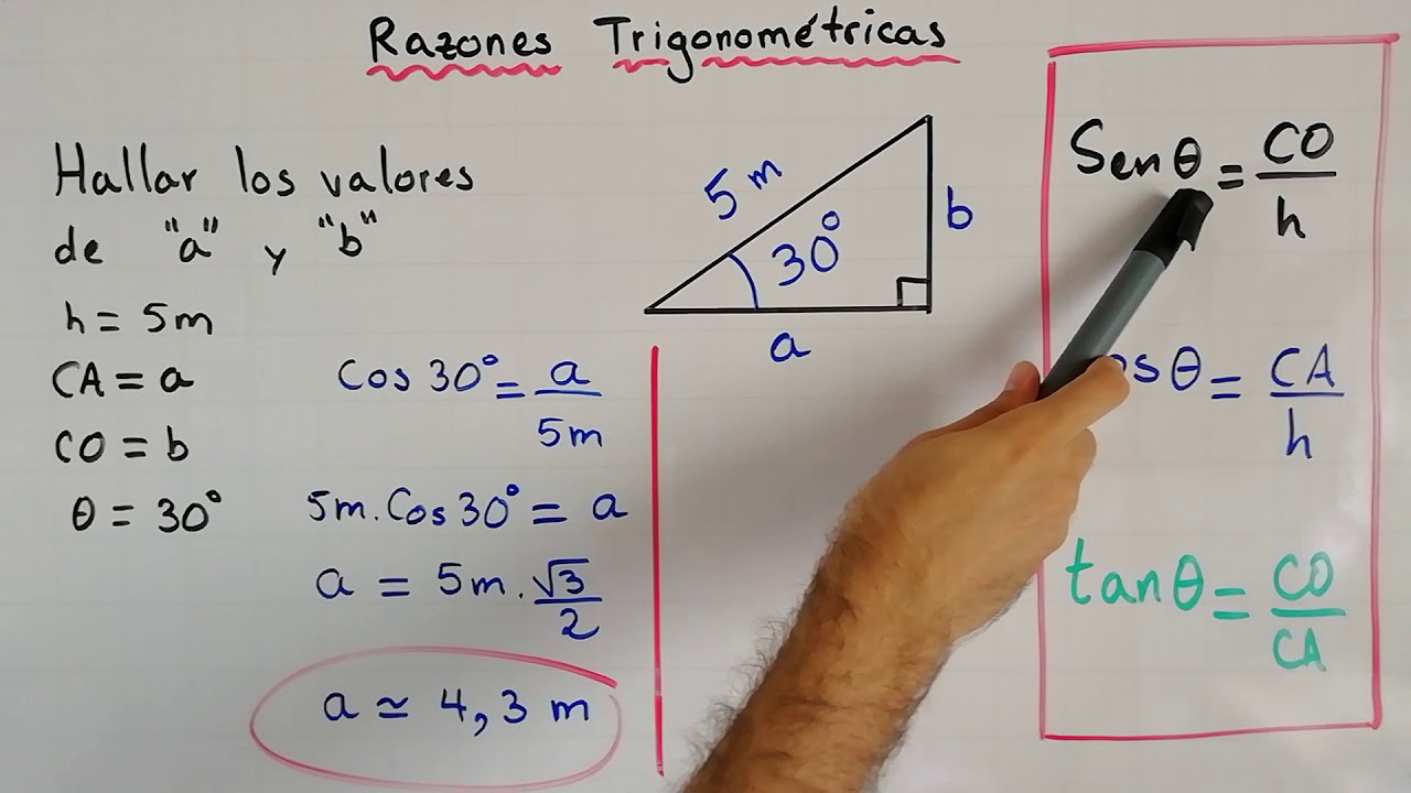 ejercicio de razones trigonométricas trigonometría youtube