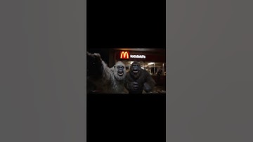 Bigfoot And Yeti Vlog In Horror MCDonald’s 😱 #viral #funny #shortsviral #ai #bigfoot #yeti
