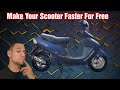 Make Your Gas Scooter Faster For Free 50cc-150cc Helps With Hill Climbs #gy6 #chinese
