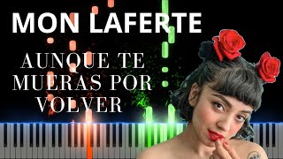 Mon Laferte aunque te mueras por volver Piano Cover Midi tutorial Sheet app  Karaoke