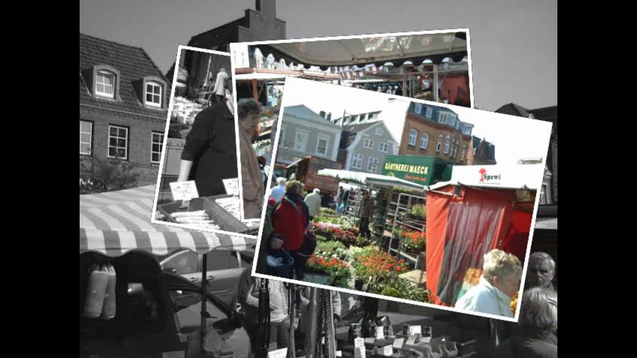 Wochenmarkt in Husum an der Nordsee am Donnerstag den 15. April 2009