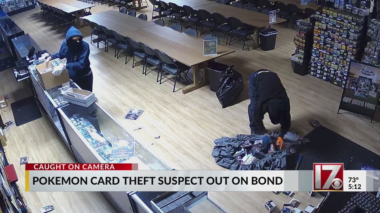 Cary Pokémon card theft suspect out on bond - YouTube