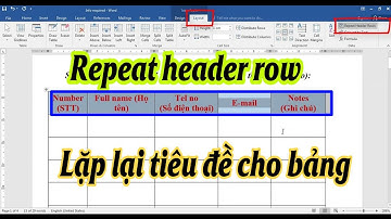 REPEAT HEADER ROW FOR A TABLE IN WORD 2016 | Lặp lại tiêu đề cho bảng @thaythanhtran