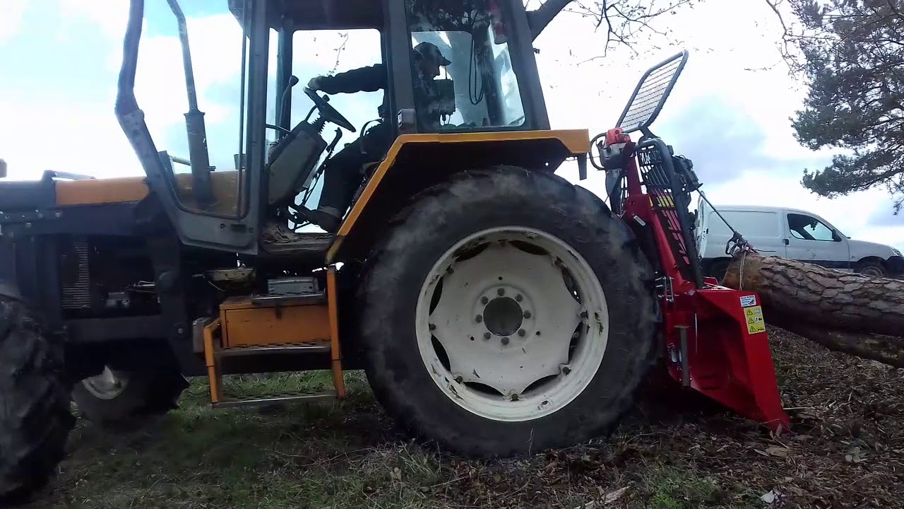 Débardage avec mon nouveau treuil krpan 8t5 avec poulie déroulante