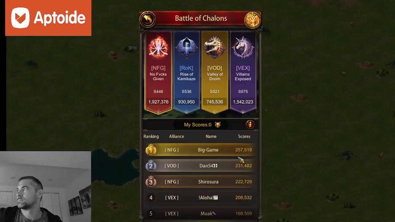 Evony - The King’s Return and Battle of Chalons- C2, FOX portathon, NFG, ROK, VEX, VOD