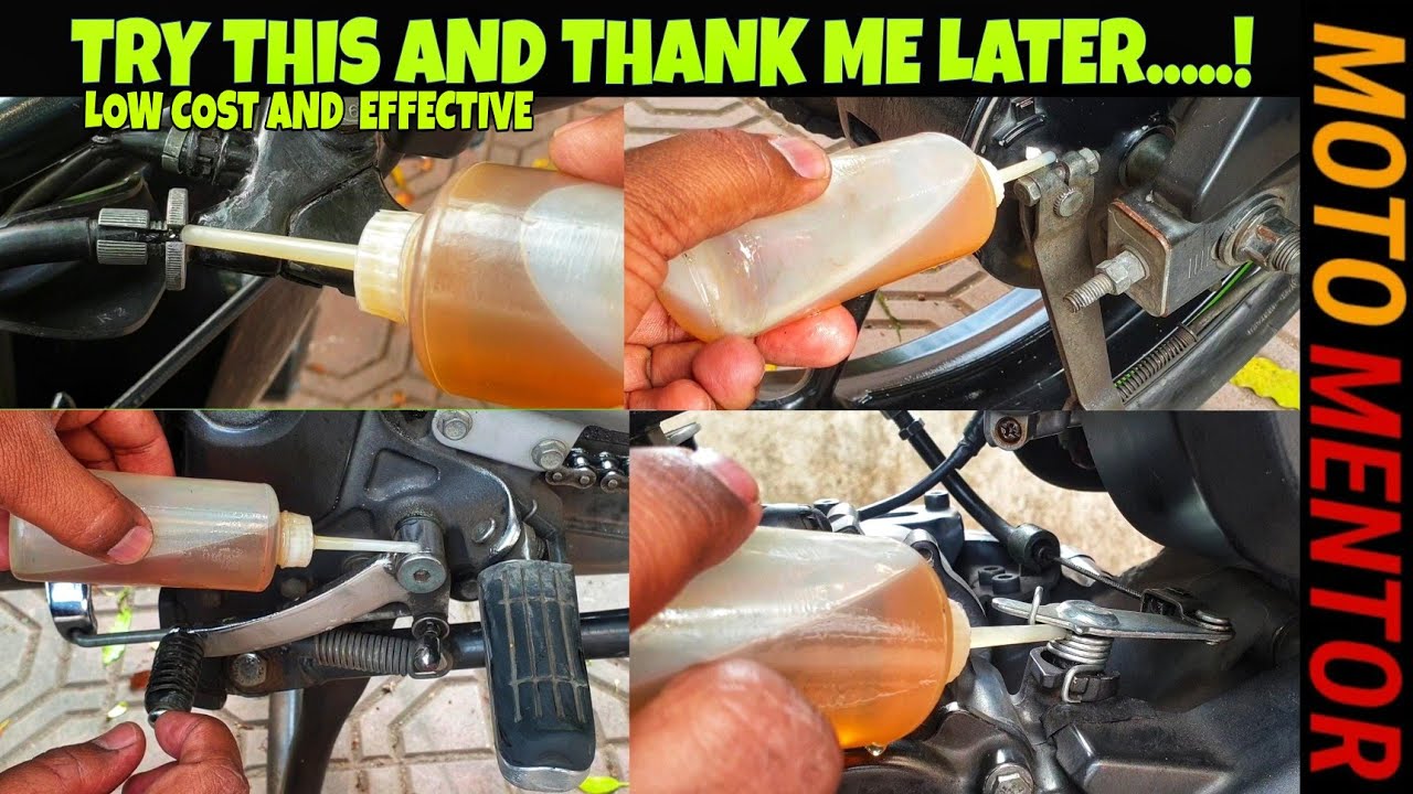 90 GEAR OIL BEST TRICK TO LUBE BIKE  MOTORCYCLE AND PROTECT FROM RUSTING
