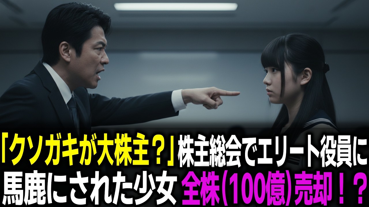 「クソガキが大株主？じゃあ売ってみろ」セーラー服で株主総会に来た15歳少女が追い返したエリート役員→「…わかりました」言う通りに全株（100億）売却したら…