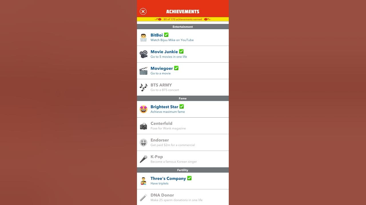 How to get KPop Achievement in Bitlife YouTube