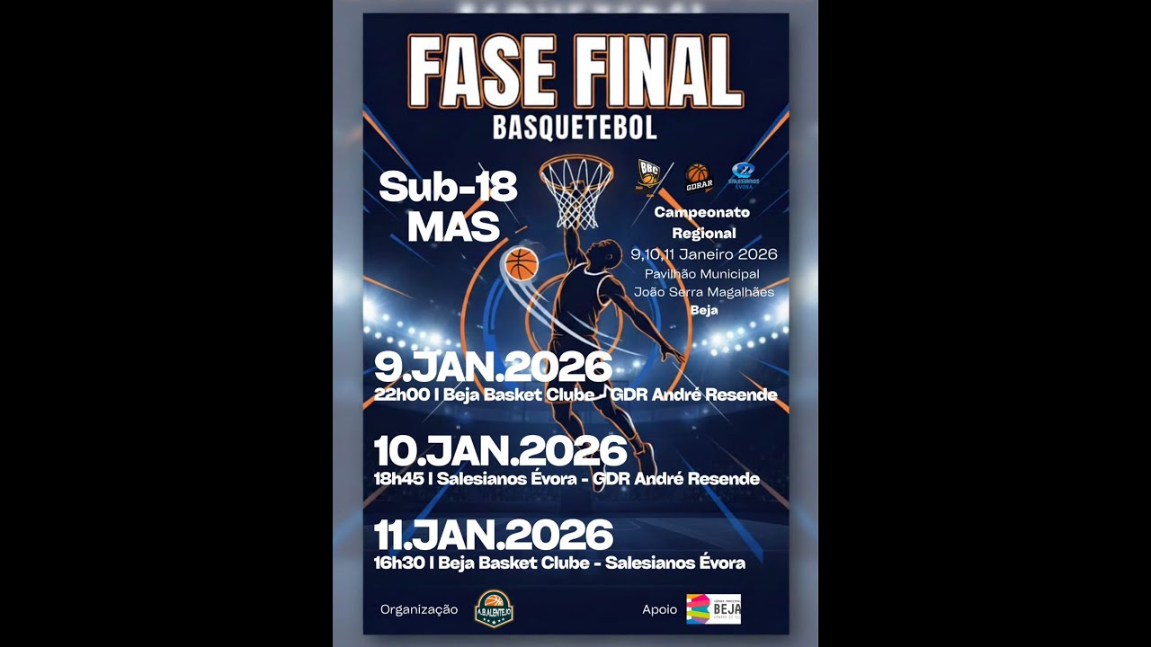 Fase Final Sub-18 | Salesianos de Évora  x  GDR André de Resende