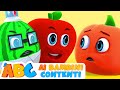 Cinque Frutti Divertenti | Imparare i Numeri | Filastrocche | ABC Italian