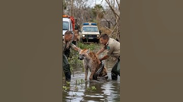 Hyena vs Python: The Rescue Mission You Can’t Miss! #youtubeshorts