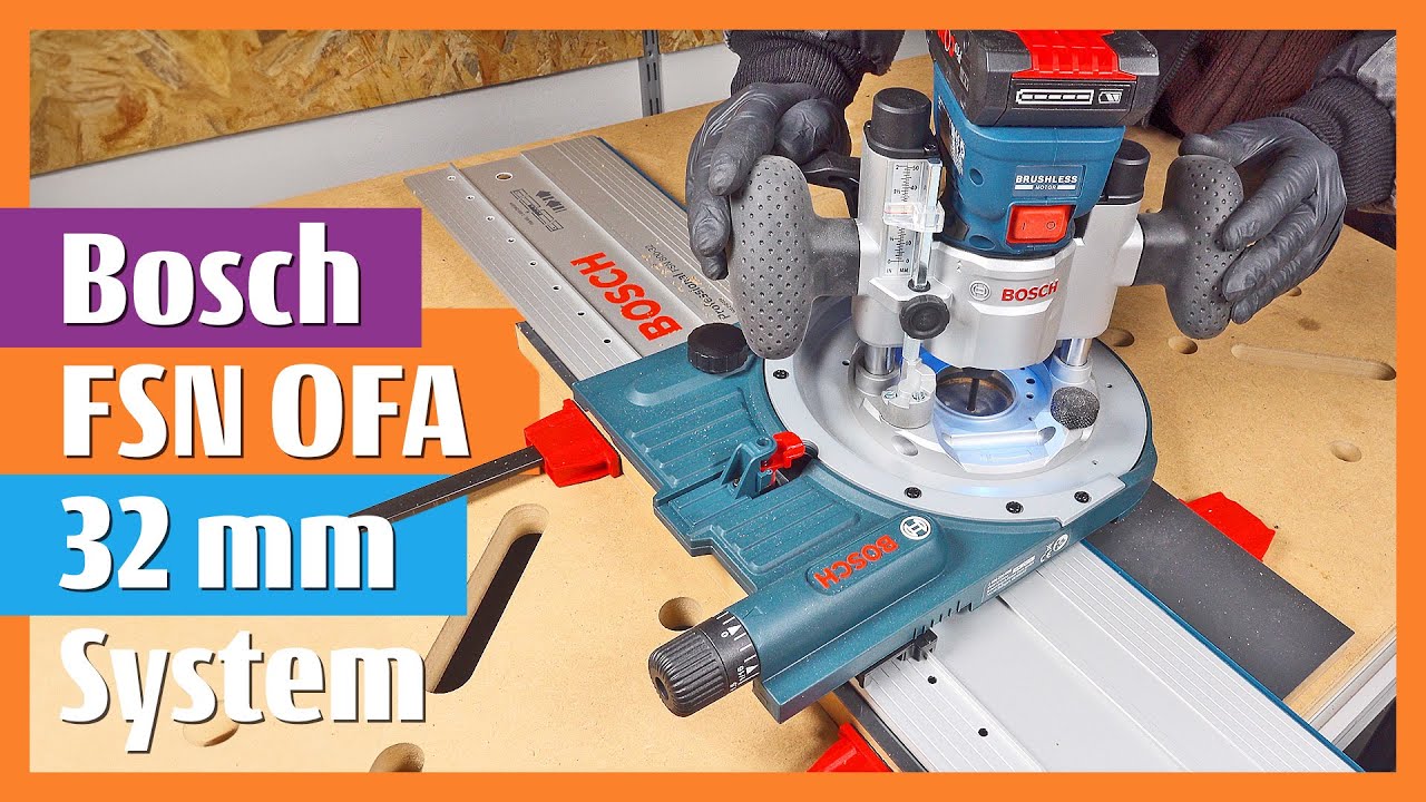 Bosch FSN OFA 32-mm Hole System Spacing Layout Guide Rail Cuts and Routing 