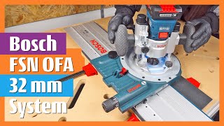 Bosch FSN OFA 32-mm Hole System Spacing Layout Guide Rail Cuts and Routing #boschtools #woodworking