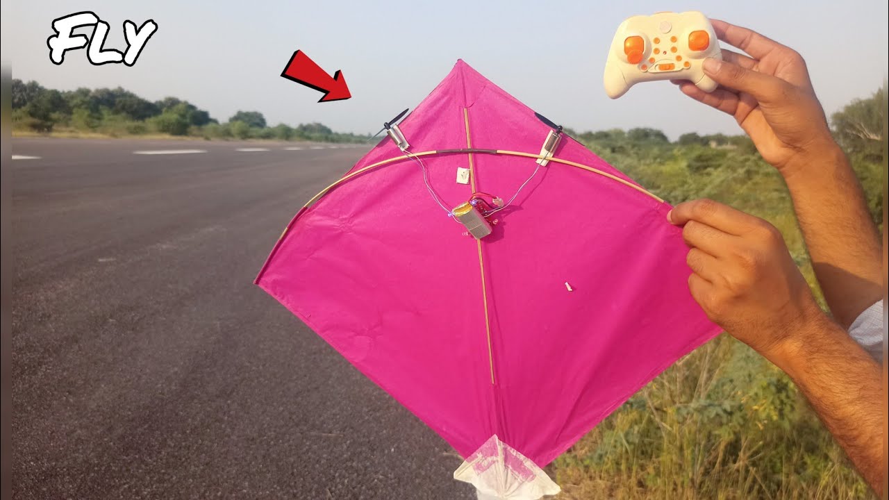 Making kite 🪁 remote control, RC kite how to make?😱 - YouTube