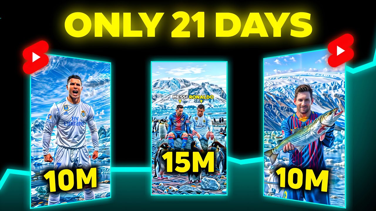 I Uploaded Messi Ronaldo AI Shorts To Monetize My USA Channel (It's Work)