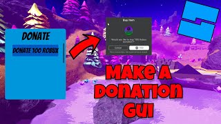 How to make a working donation GUI in Roblox studio