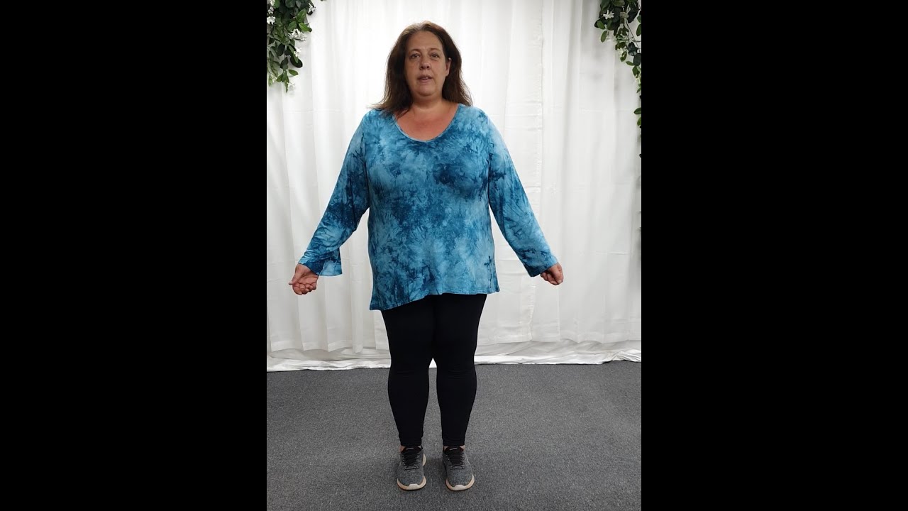 Plus Size Blue Tie Dye Top