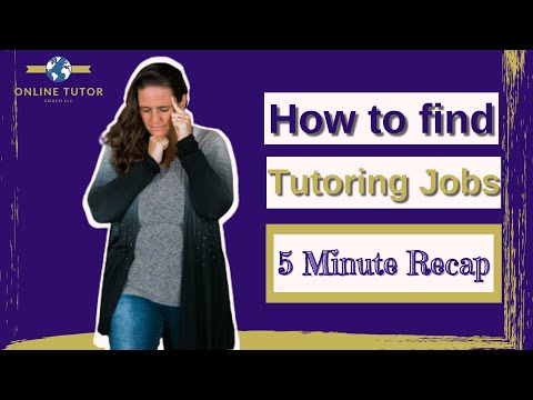 How to Find Tutoring Jobs( Big Announcement ) :5 MINUTE RECAP How to Find Tutoring Jobs( Big Announcement ) :5 MINUTE RECAP Thumbnail