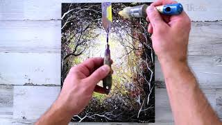 Abstract Landscape Painting | Oval Brush Technique | Acrylics