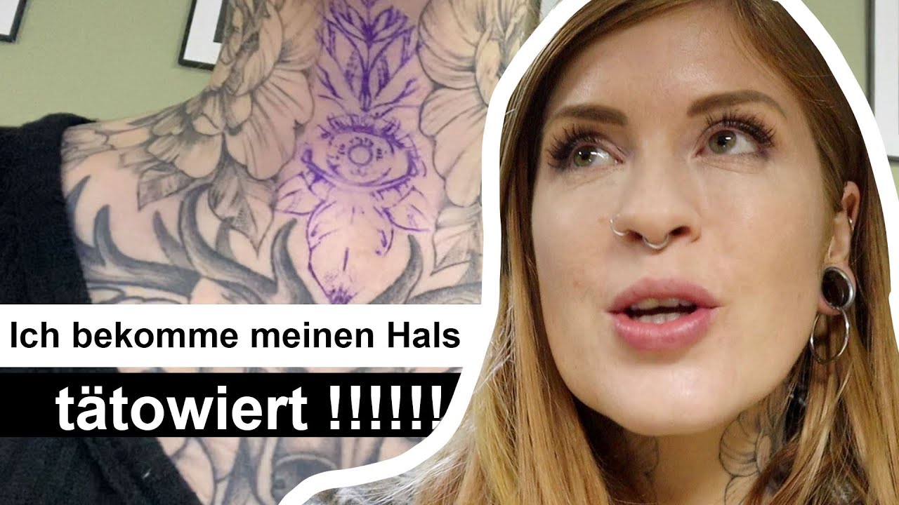 Ich bekomme meinen Hals tätowiert 😱😱🤩 #halstattoo #tattoo