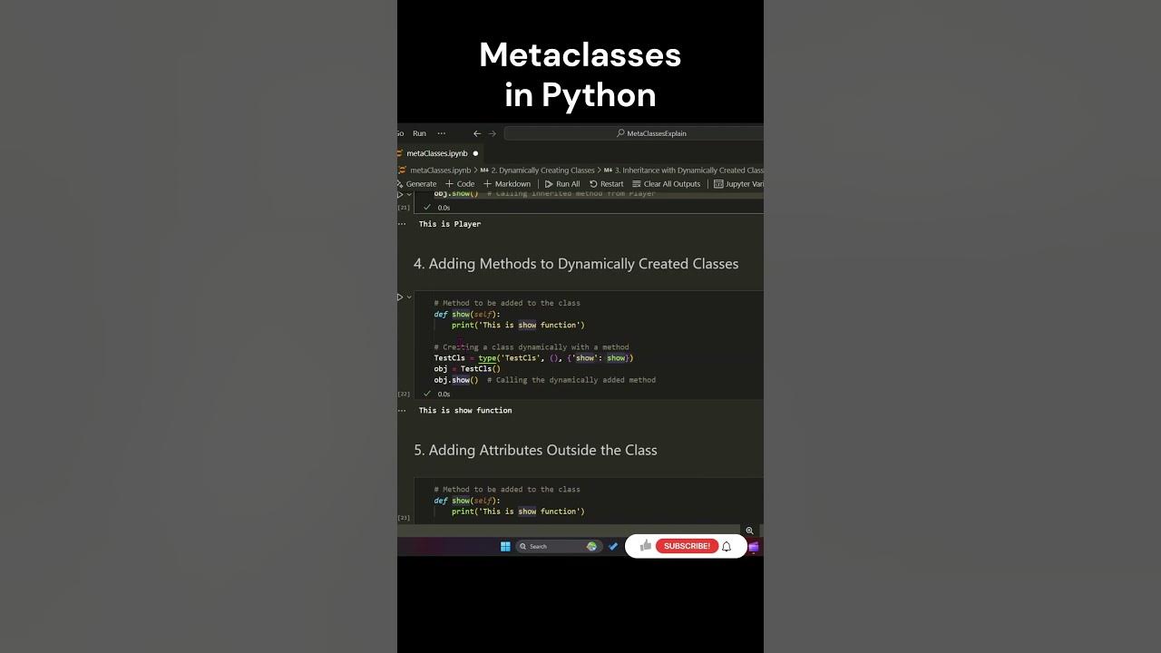 Python Metaclasses #python #shorts #metaclass #coding #programming ...