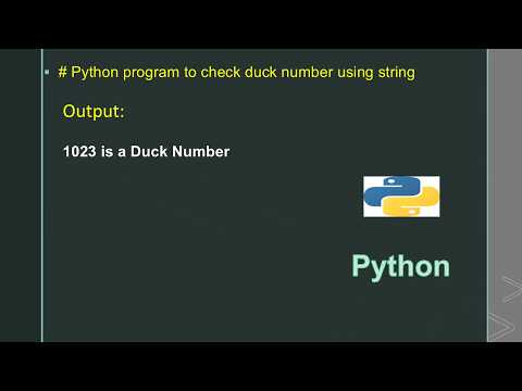 # Python program to check duck number using string