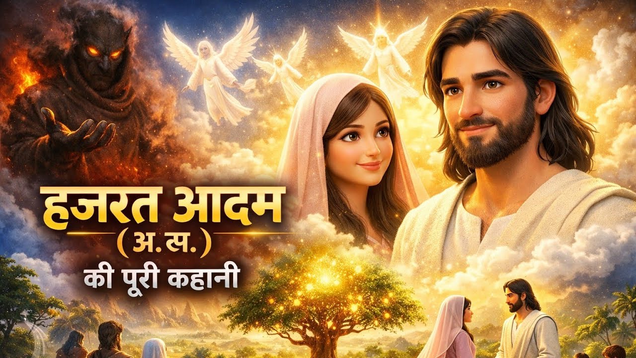 Hazrat Adam (AS) Ki Poori Kahani | First Human & First Prophet | Islamic Story in Hindi Urdu