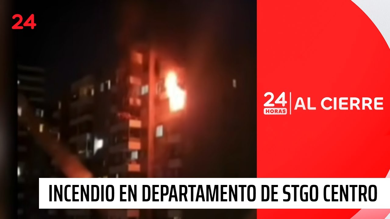 Incendio afecta a departamento en Santiago Centro: vecinos fueron evacuados | 24 Horas TVN Chile