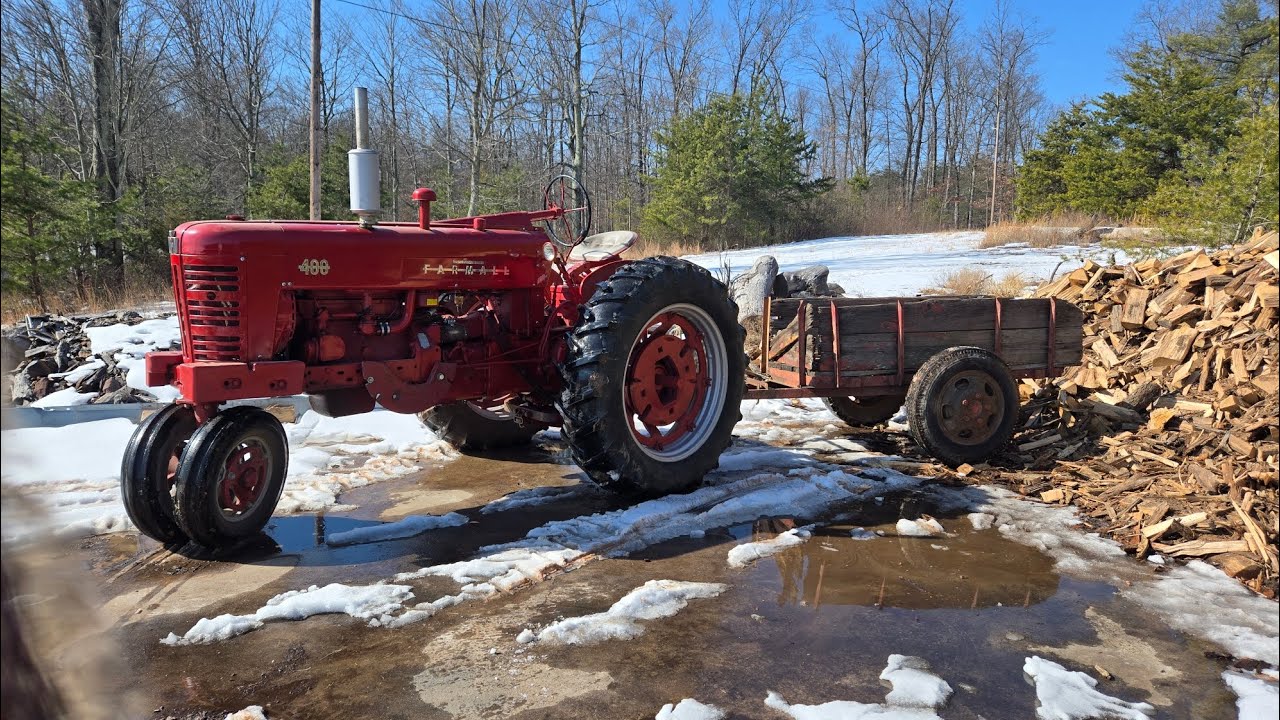 Farmall 400 halling firewood after having problems with the super c