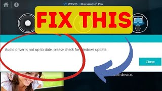 Audio Driver Is Not Up To Date, Please Check For Windows Update FIX