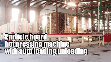 Particle Board hot pressing machine with auto loader and unloader automatic chipboard making machine