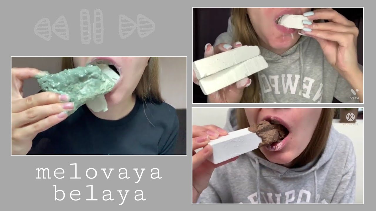 chalk eating asmr / chalk with paste and dry chalk / crazy chalky 💞