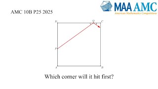 Using a billiards trick in a math problem | AMC 10B P25 2025