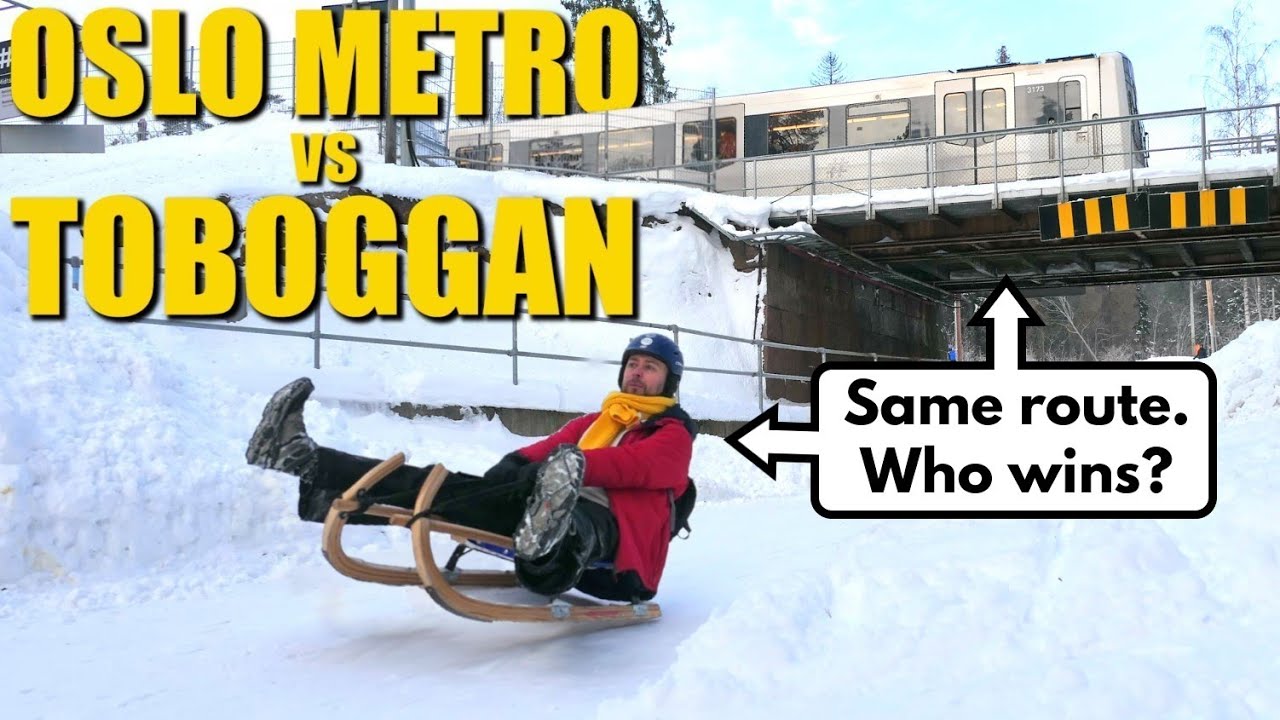 Can You Beat The Oslo Metro On A Toboggan? YouTube