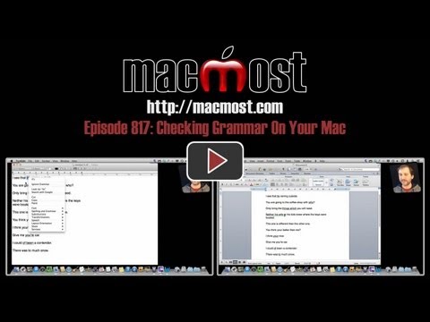 Checking Grammar On Your Mac (MacMost Now 817)