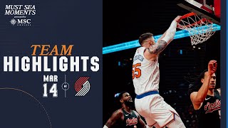 Knicks kick off West Coast trip with Victory at Blazers | March 14th, 2024