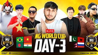 NG WORLD CUP  LEAGUE DAY 3 🏆 NG 1, BRAZIL, NXT, AMF, HH, PAK, 7XIS 🔥💀#nonstopgaming -free fire live