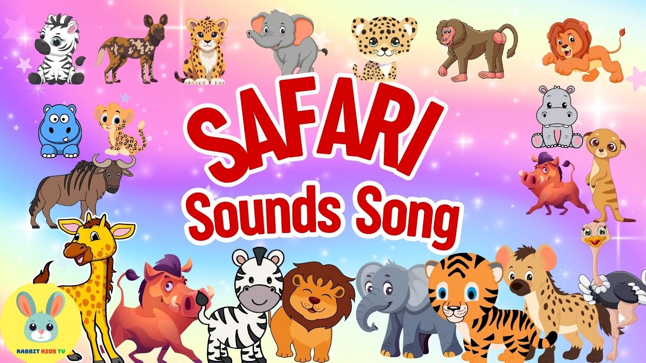 Safari of Animal Sounds Song | Animals Names | Animal Sounds Song ...