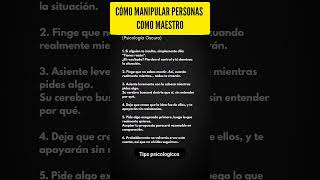 Cómo manipular personas como un maestro #psicologia