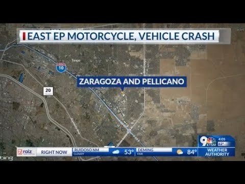 1 hurt in motorcycle crash in East El Paso - YouTube