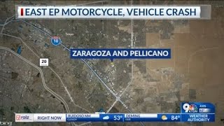 1 hurt in motorcycle crash in East El Paso