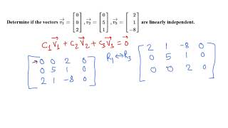 Famous Linear Algebra: check if three vectors are linearly independent Wealth
