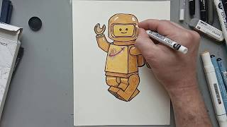 How to Draw LEGO Spaceman#Retro Classic Astronaut 2020#