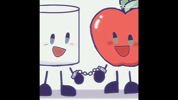 Marshmallow, Apple and Bow(*￣∇￣*) #inanimateinsanity